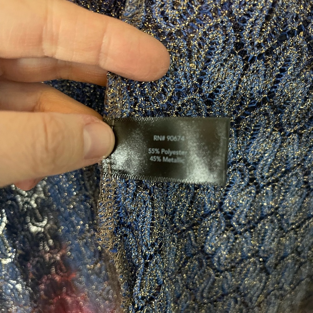 Patterned Lurex Sweater Duster - Picture 2 of 10